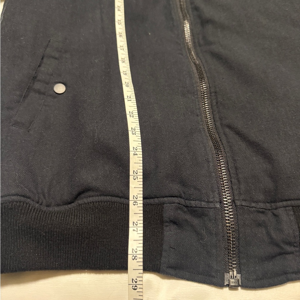 Black Scale Bomber Jacket XL Black Zip Up Streetwear - Picture 12 of 13